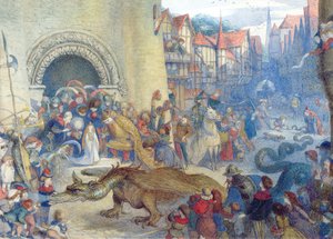 El dragón del cumpleaños de la pequeña princesa de Richard Doyle